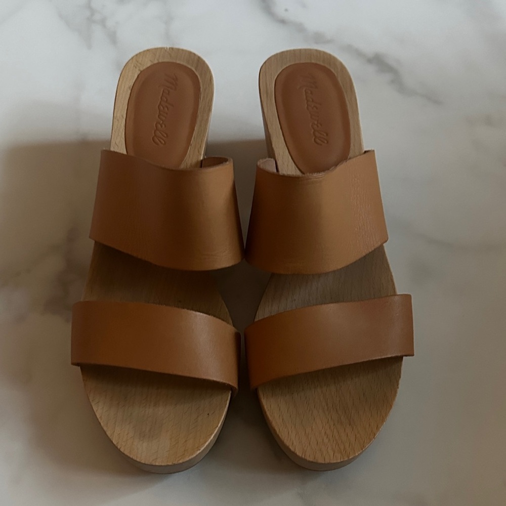 Madewell Tan Leather Clogs